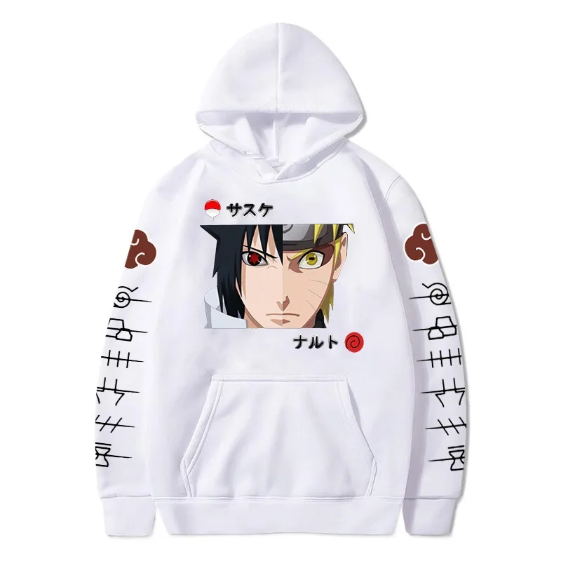 

Naruto Graffiti Print Hoodie Anime Pattern Kakashi Fall and Winter Loose Comfortable Unisex Tops Harajuku Sweatshirt