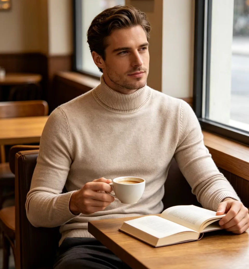 Fashion Mens Autumn Winter Sweater Thick Warm Pullovers High Quality Men's High collar Basic Casual Slim Comfortable Sweaters