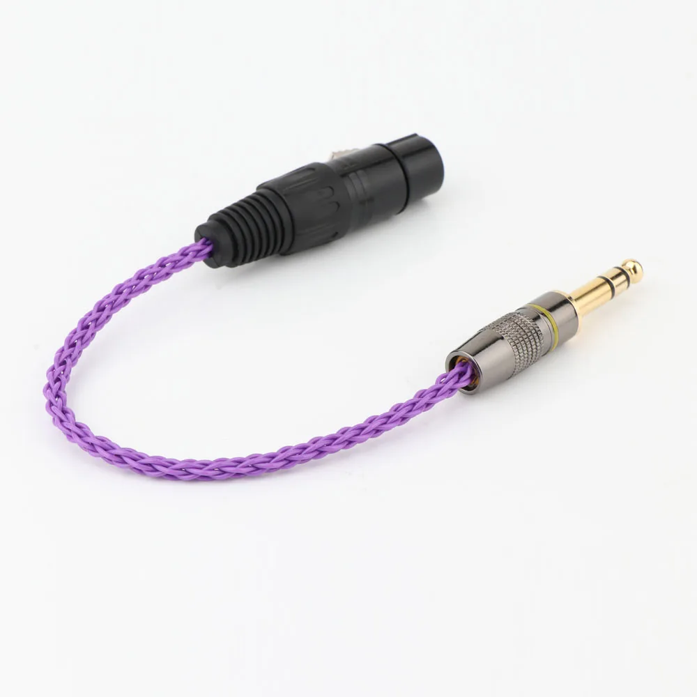 HIFI Carbon Fiber 4.4mm/6.35mm Balanced Male to 4-Pin XLR Balanced Female Audio Adapter Cable p10 to XLR Connector Cable
