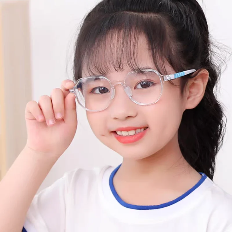 New Silicone Children Student Square Glasses Frames Professional Eyeglasses for Boys Girls Blue Light Spectacles Round Eyewear