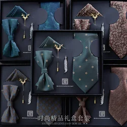 Tie gift box set for men bridegroom business formal retro bow tie fashion version birthday gift casual to send boys tide