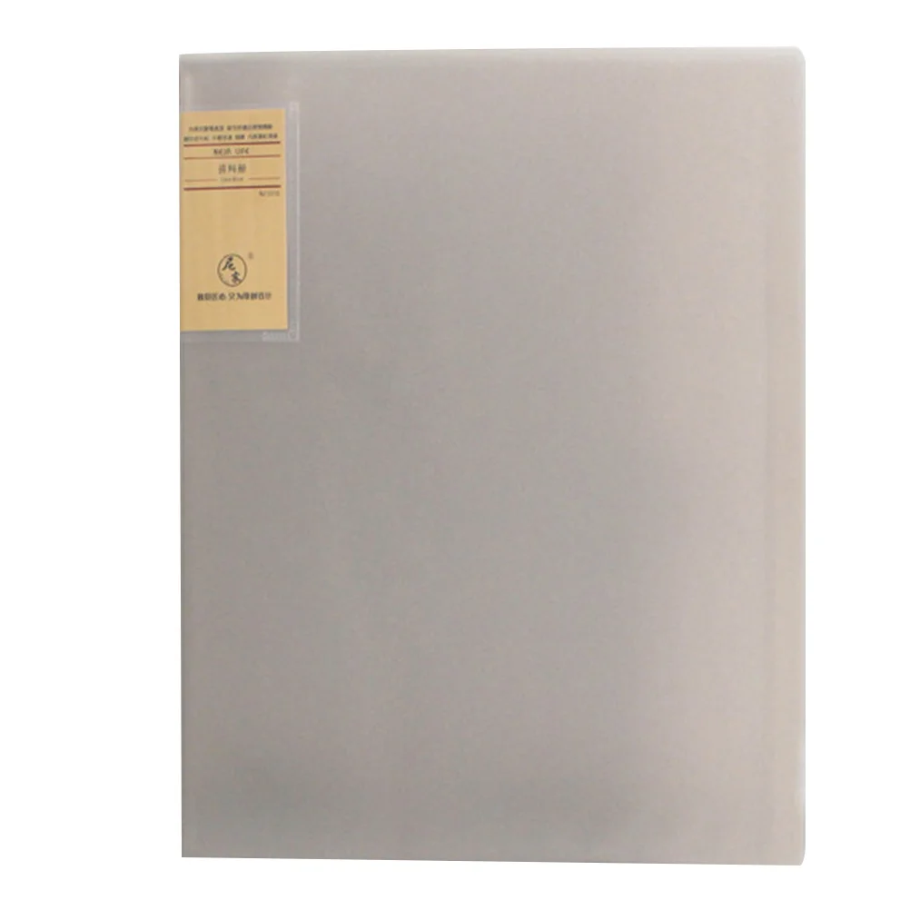 

1pc A4 File Folder With Shell Pp Material Transparent Document Organizer For Office School Supplies Storage Grey