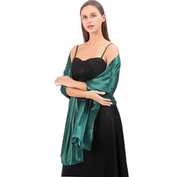 Elegantes vestidos de noche sedosos para mujer, chales para fiesta de boda, chal para novia, dama de honor, Boleros, envolturas de capas para banquetes