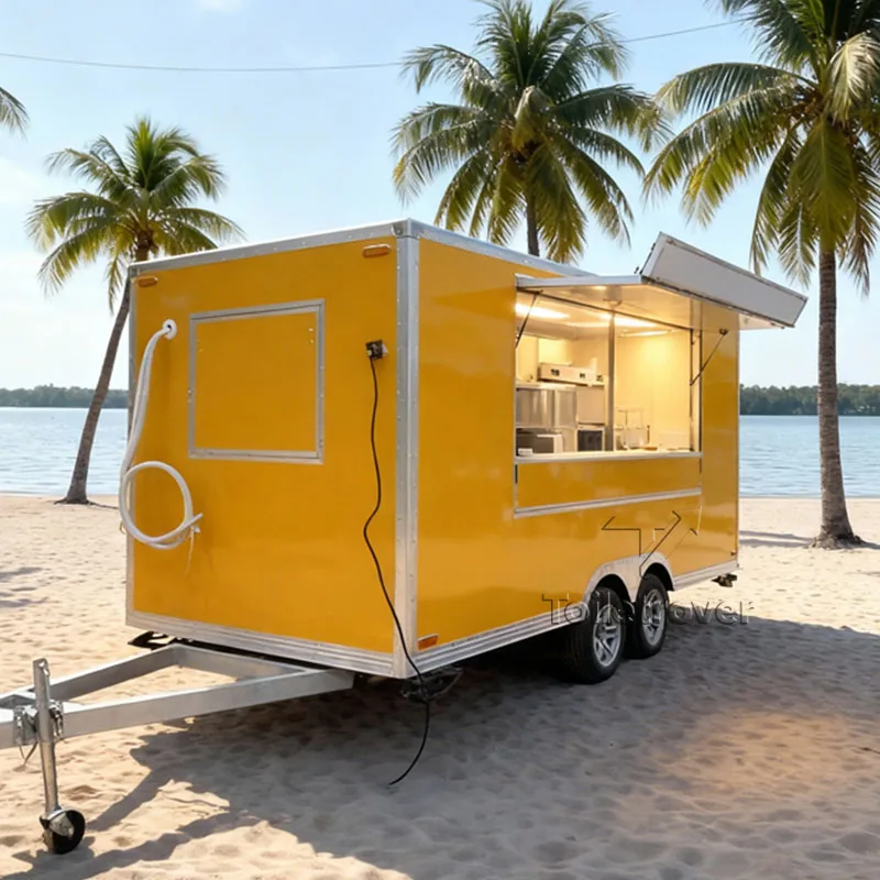 

Customizable Commercial Fast Food Truck Bike Hot Dog Roasted Chicken Shawarma Bbq Luxury Food Trailer With Bathrooms