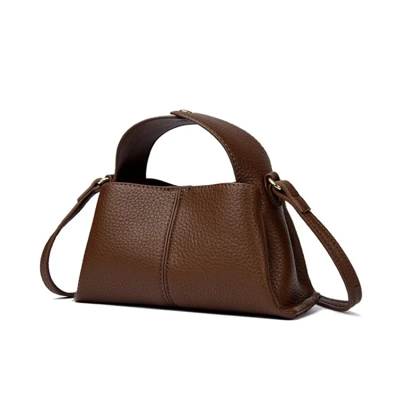 

Zipper Solid PU Sweet Crossbody Bags 2025 High Quality Versatile Ladies Shoulder Bags Purse Vintage High Capacity Top-Handle Bag