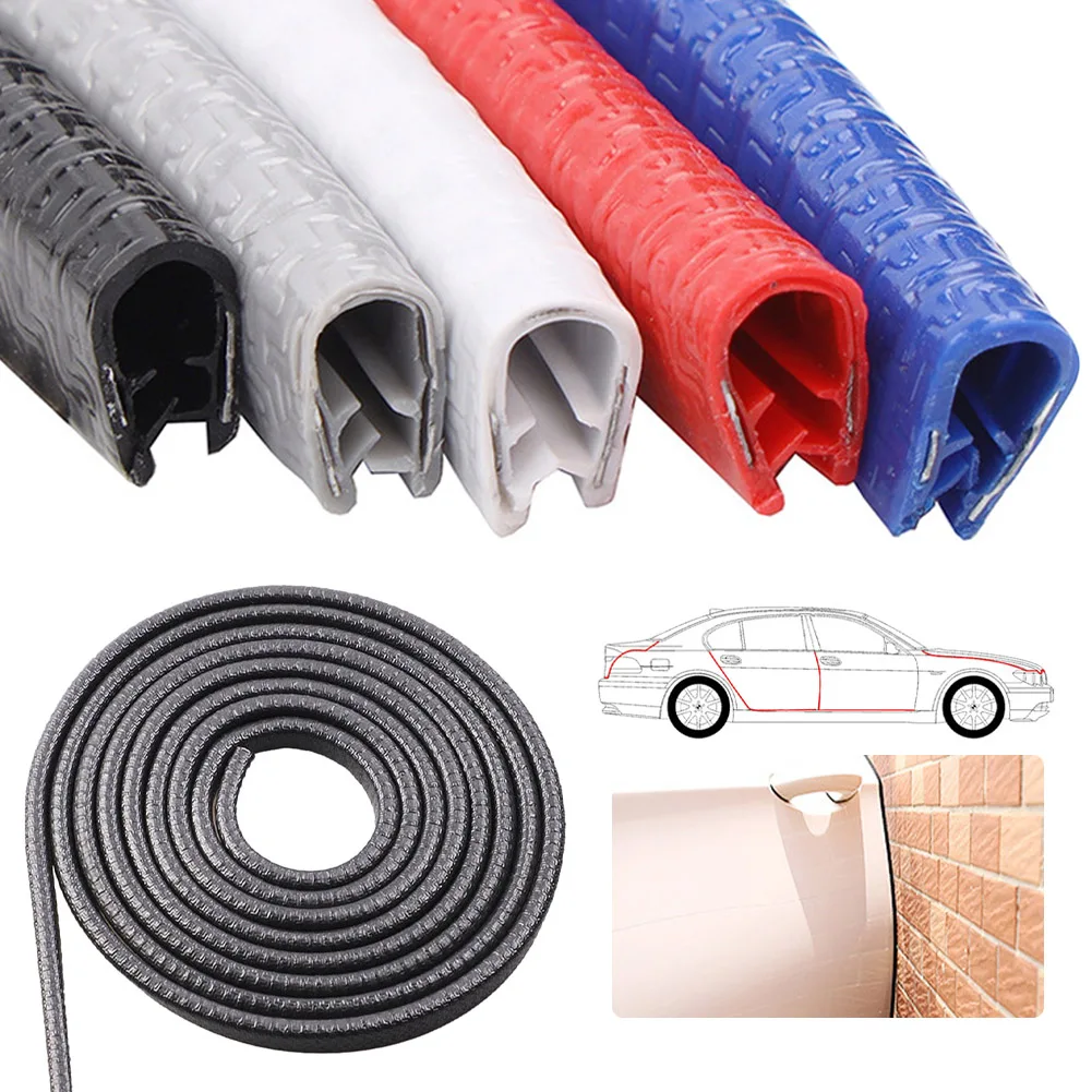 10M Car Door Seal Strip Anti-Collision Edge Protector PVC Strip With Steel Car Door Edge Guard Auto Styling Auto Accessories