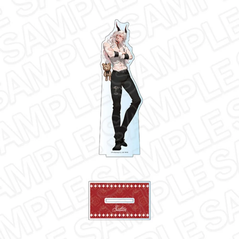 Anime What in Hell Is Bad Acrylic Stand Set Satan Mammon Leviathan Chibi Figure Corset Suit Itabag Decor Fans Gift Keychain