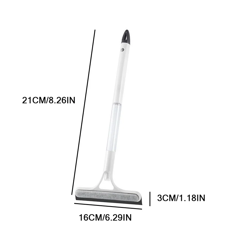 Streak-Free Squeegee, Cleans Glass & Tiles Perfectly. 21x16cm, White, for Windows & Mirrors - Image 6