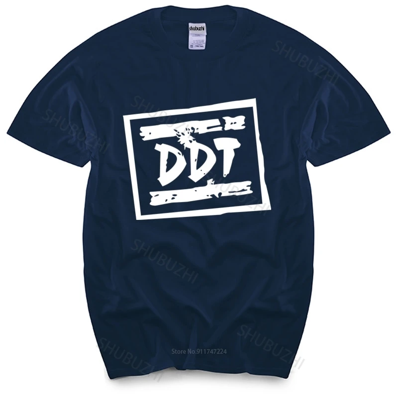 cotton tshirt men summer tees DDT Tee Russian Band Logo Merchandise Men t shirt fashion brand tee-shirt homme tops