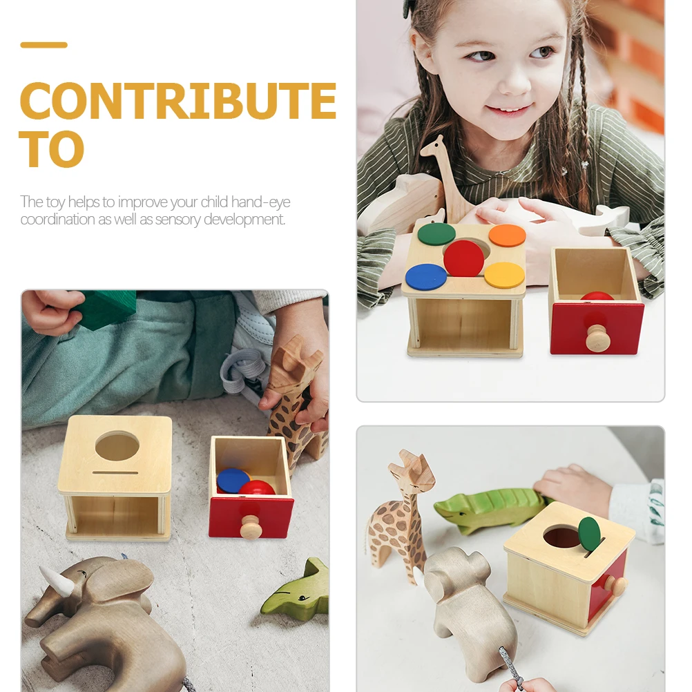 

Wooden Drawer Teaching Aids Baby Shape Sorter Toy Montessori Sensory Toys Toddler Kit Infant