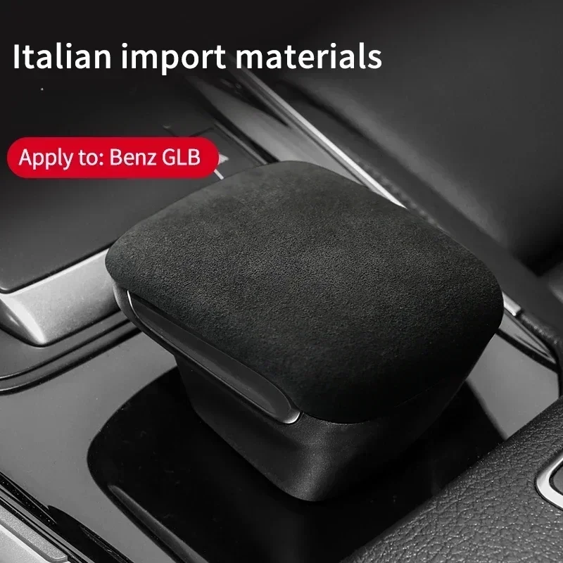 For Mercedes Benz GLB 2020 2021 2022 Alcan tara Gear Shift Stick Knob Cover Cap Interior Accessories Protective Shell
