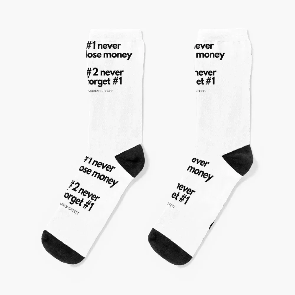 Rule of Money by Warren Buffett Socks sheer cycling Socks For Women Men's