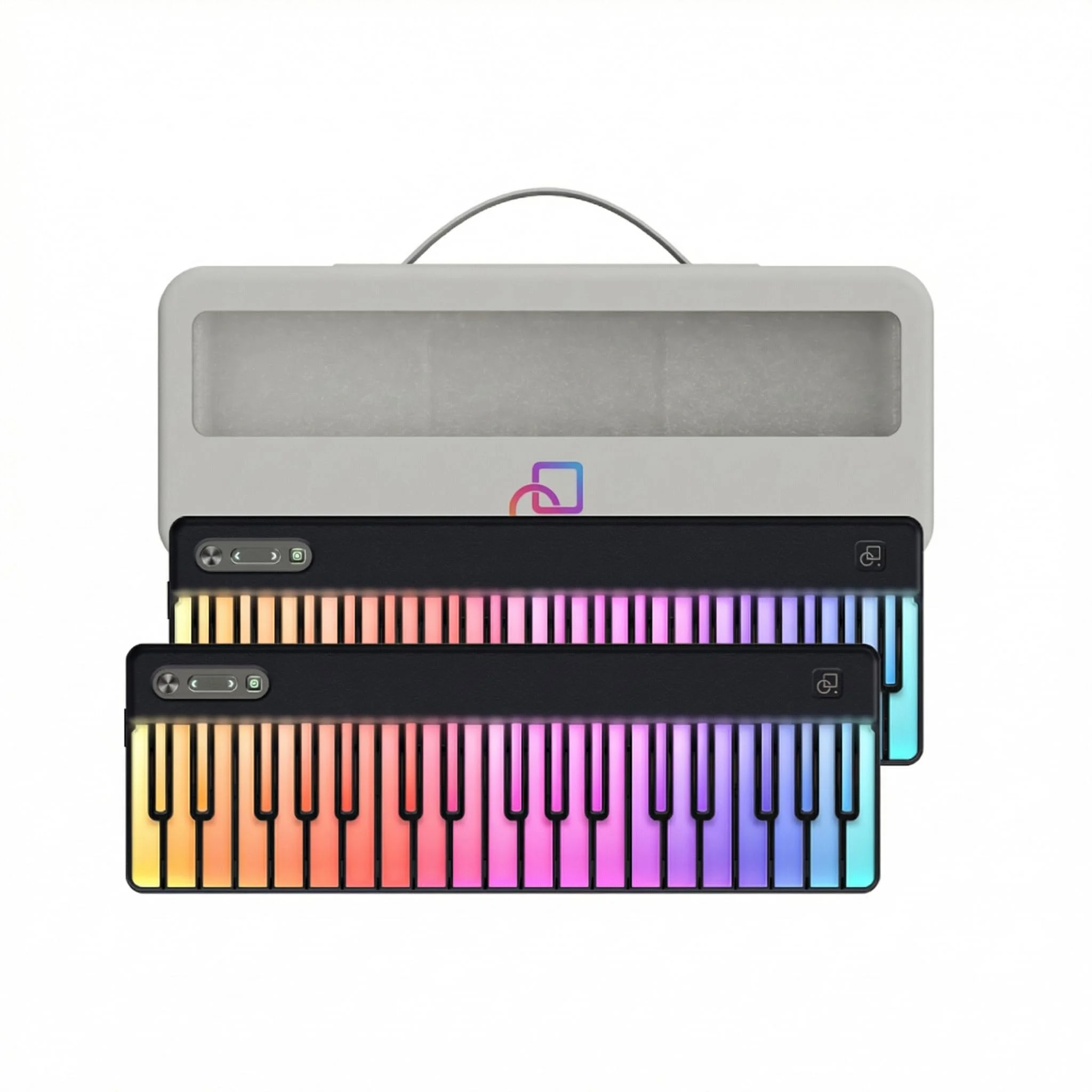 Music Password Smart Portable MIDI Keyboard, 72 Keys with 2 Sets of 36 Backlit Keys, Supports DAWs for Music Creation