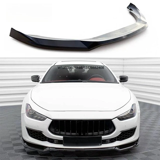 

For Ghibli Carbon Fiber Front Lip Ghibli Upgrade Front bumper Body Kit Front Lip
