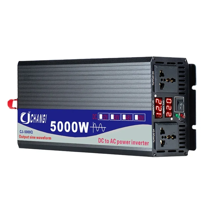 Pure Sine Wave Inverter 4000W 5000W 12V 24V 48V to110V 220V Voltage Converter Home Solar Inverter 50HZ 60HZ High Power Inverter