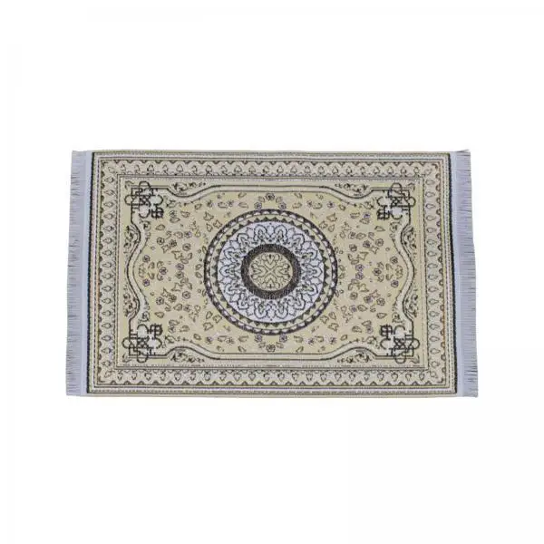 Miniature Doll House Carpet Mat Silk Thread Rectangle Rug Dollhouse Decor Dollhouse Area Accessory for Kids Pretend Play