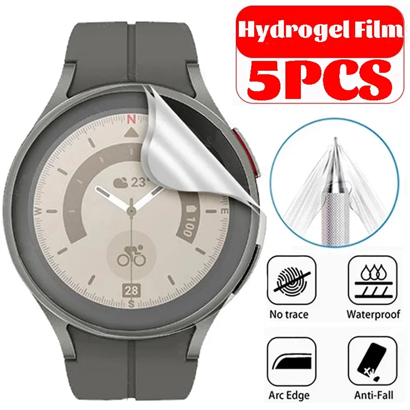 Hydrogel Protective Film for Samsung Galaxy Watch 5 Pro 45mm Screen Protector for Samsung Watch 5 40/44mm Watch 5 Pro Film