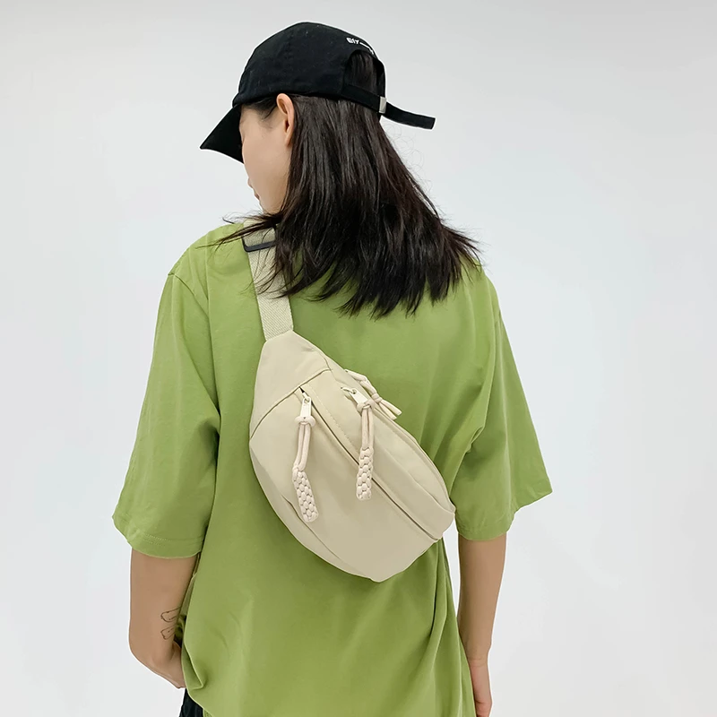 Canvas Zipper Waist Packs Ladies Bags on Sale 2023 High Quality High-capacity Solid Waist Packs Leisure Versatile Pochete