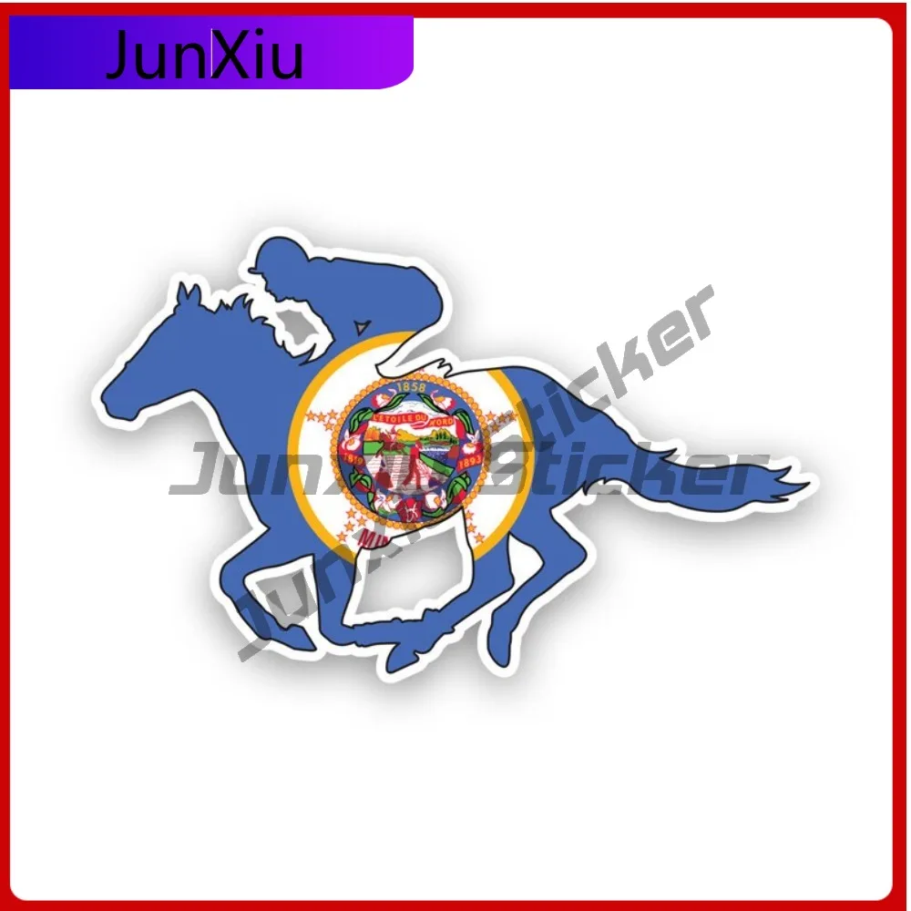 

Minnesota Mn Horse Weather Resistant Fade Resistant Sport For Rear Windshield Bumper Car Body Removable Self Adhesive Decal