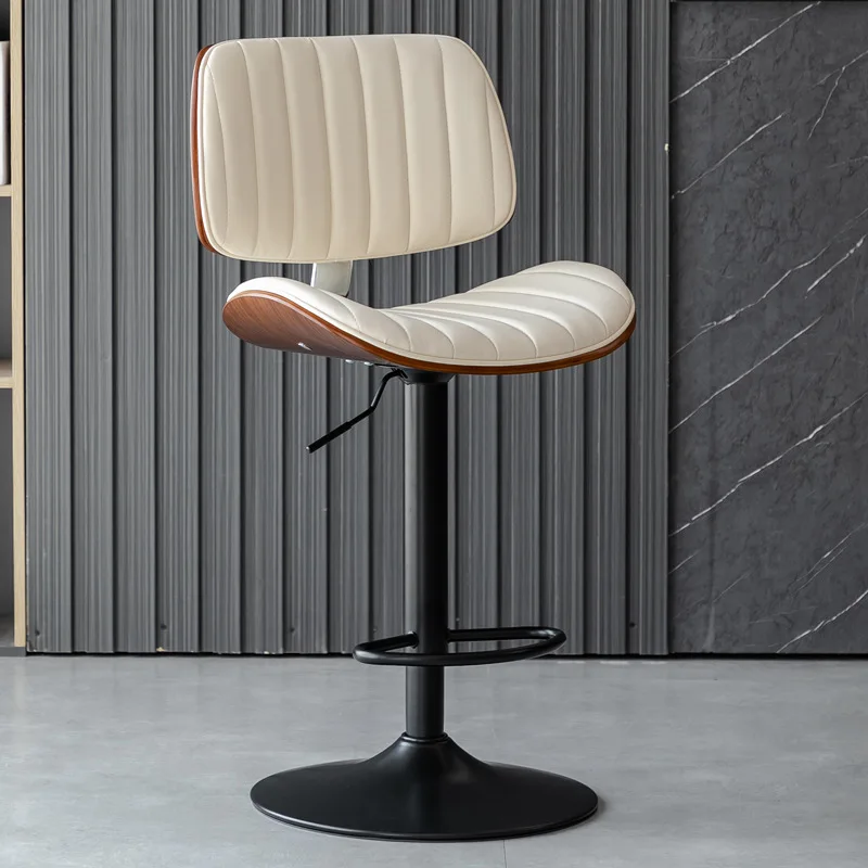 

Multi-functional Solid wood bar chair household lift high stool island chair back chair