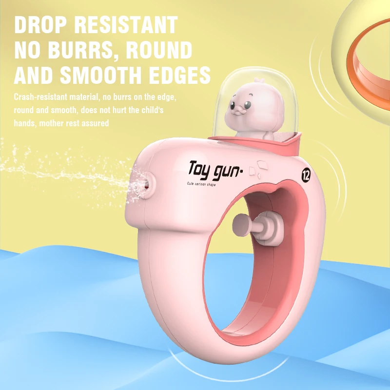 미니 만화 물총 어린이 여름 튀는 수영장 야외 게임, 아기 해변 액세서리, 남아용 동물 장난감 선물