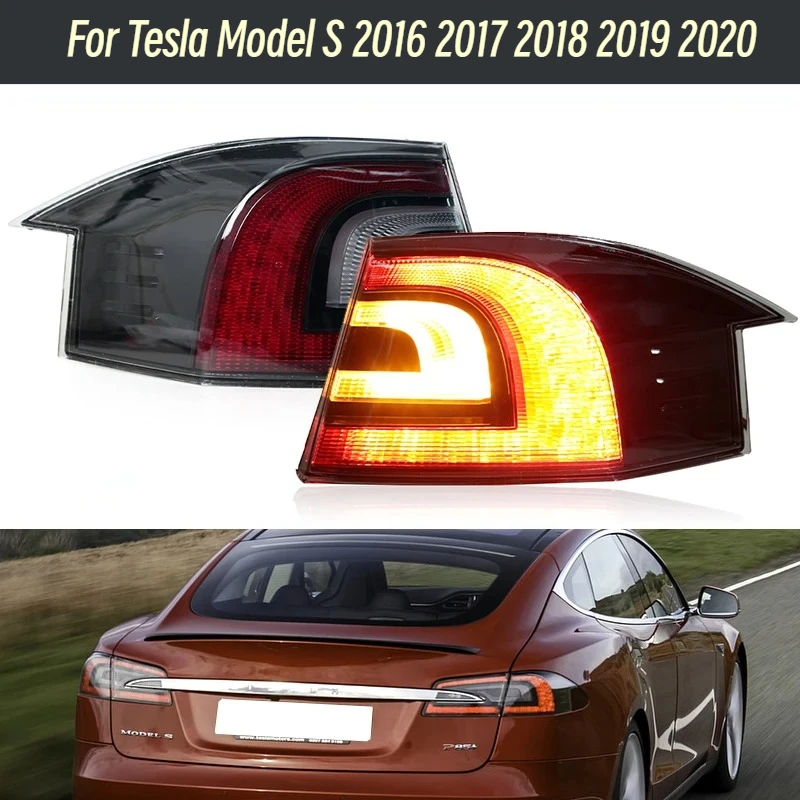 

Задний фонарь для Tesla Model S 2016 2017 2018 2019 2020, светодиодный указатель поворота, стоп-сигнал, стояночный фонарь дальнего света 600591800 600591900