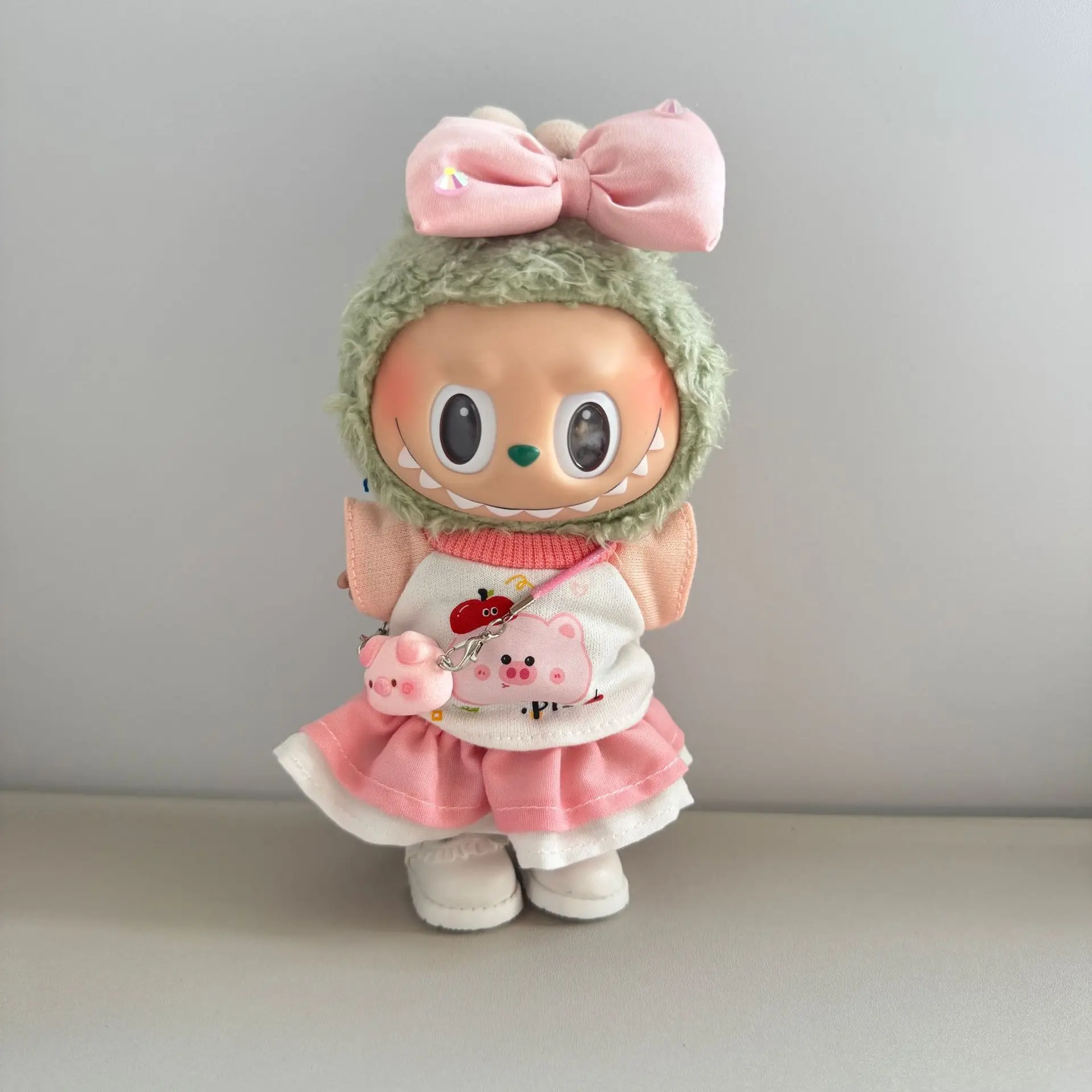 

Labubu Clothes Apple Pig Dress Bubu Clothes Accessories Labubu Doll Clothes Children's Set EXO KPOP Girls Favorite