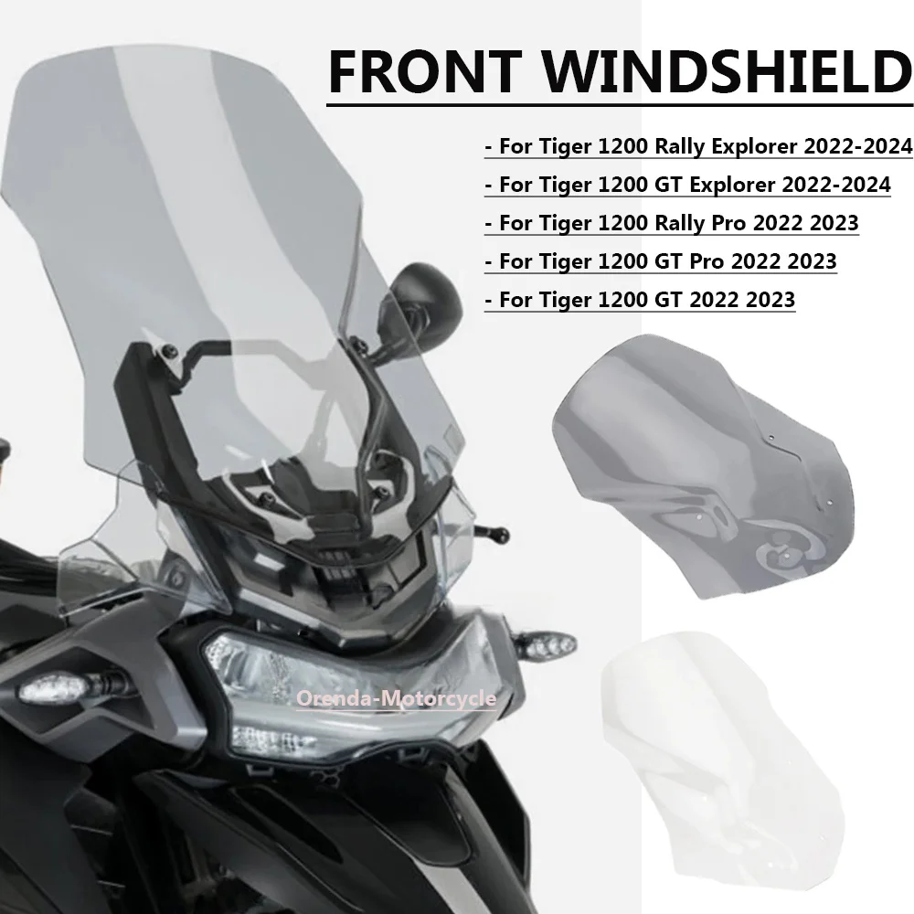 

2022-2024 New Motorcycle Windscreen Fairing Windshield Shield Deflector For Tiger1200 GT Pro Tiger 1200 GT Rally Pro Explorer