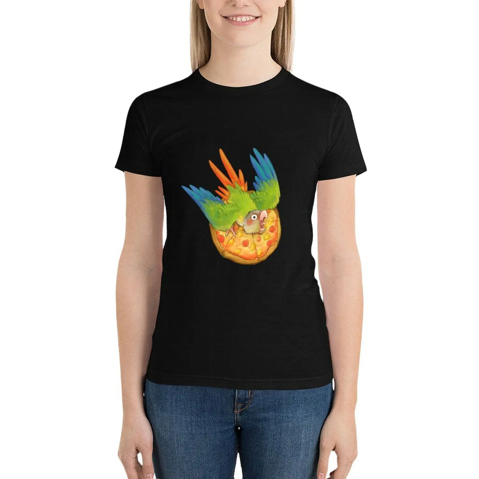 Pineapple Pizza Conure T-Shirt kawaii clothes Blouse womans clothing