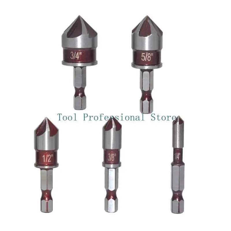 57QF Эффективное 82 ° Countersink Bint Chatper Set для плавного бурения и удаления чипа