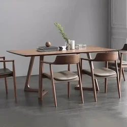 Restaurant Wooden Dining Table Set Modern 4 Chairs Design Dining Table Newclassic 6 People A Manger Living Room Furniture