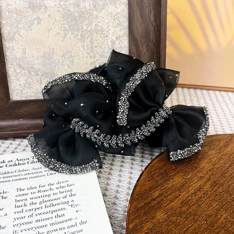 

Exquisite Elegant Sweet Mesh Bow Hair Clip Women's After Brain Hairpin Headwear Accessories Gifts