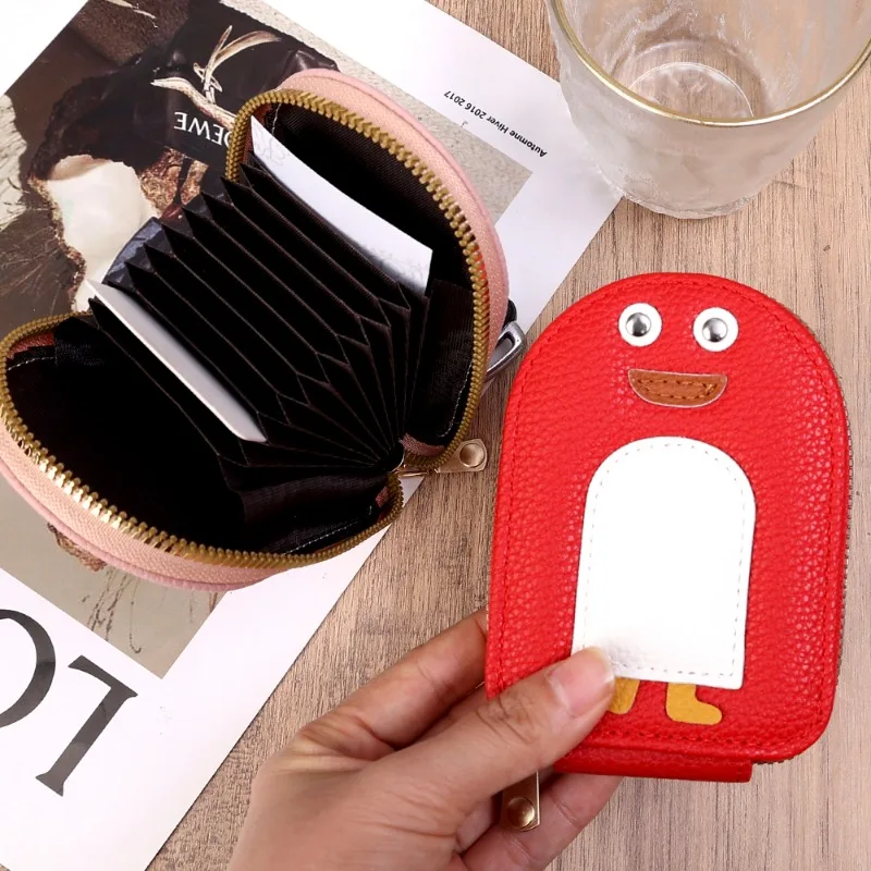 Cartoon Penguin Zero Wallet Zipper Folding Storage Coin Purse Bags Clip Men Women ID Holders Fashion Gifts Colors Pocketbook