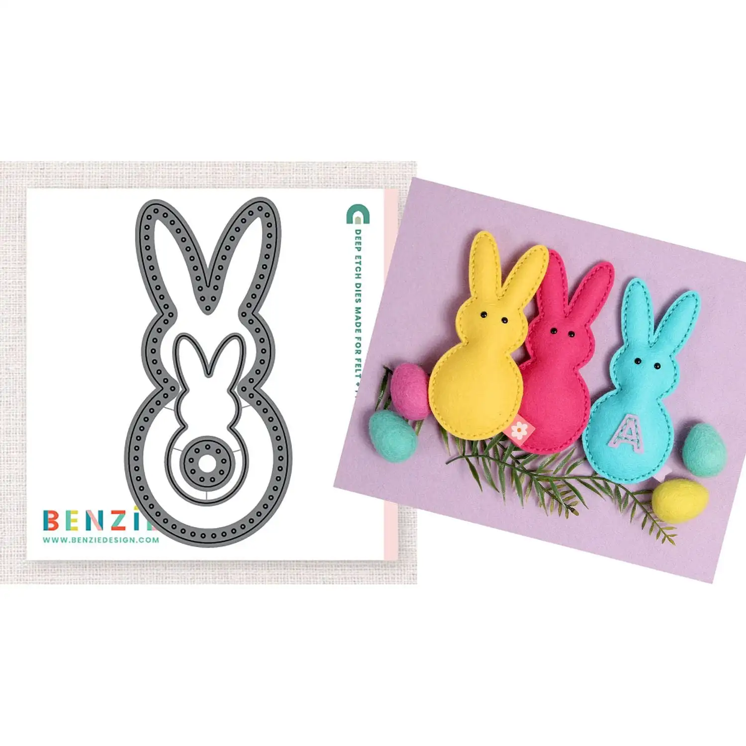 

Valentine's Day 2026 New Nordic Easter Bunny Stitchable Nesting Hearts Deep Etch Die DIY Scrapbooking Stamp Greeting Card Diary