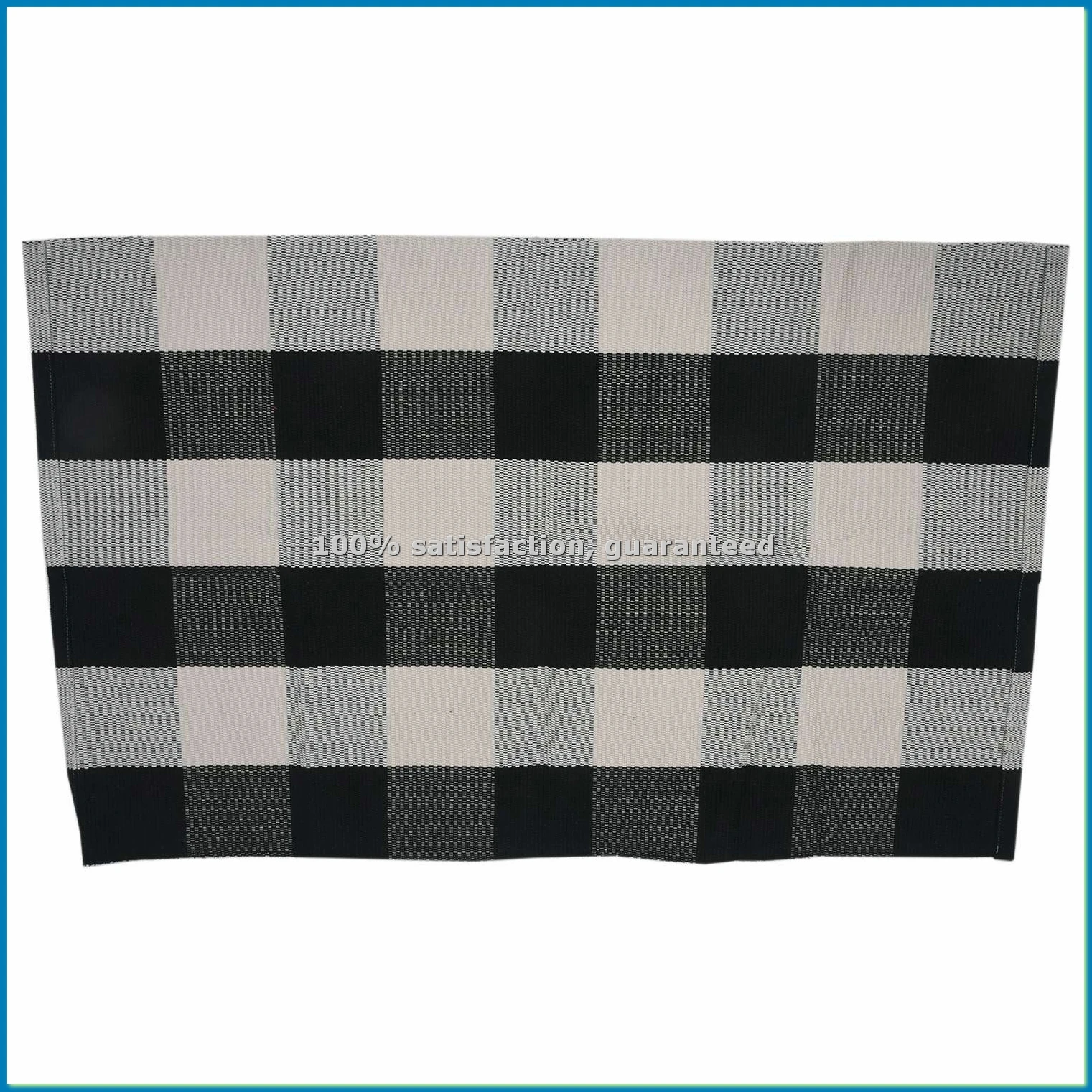 Cotton Rugs Check Rug,23.6Inch x35.4Inch,Checkered Outdoor Rug,Outdoor Doormat For Kitchen Bathroom Laundry Room Bedroom