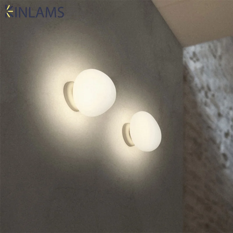 

Goose Egg glass Wall Lamp Nordic Modern Minimalist Bedside Lamp Restaurant Bedroom Corridor Atmosphere Lamp Ceiling Light