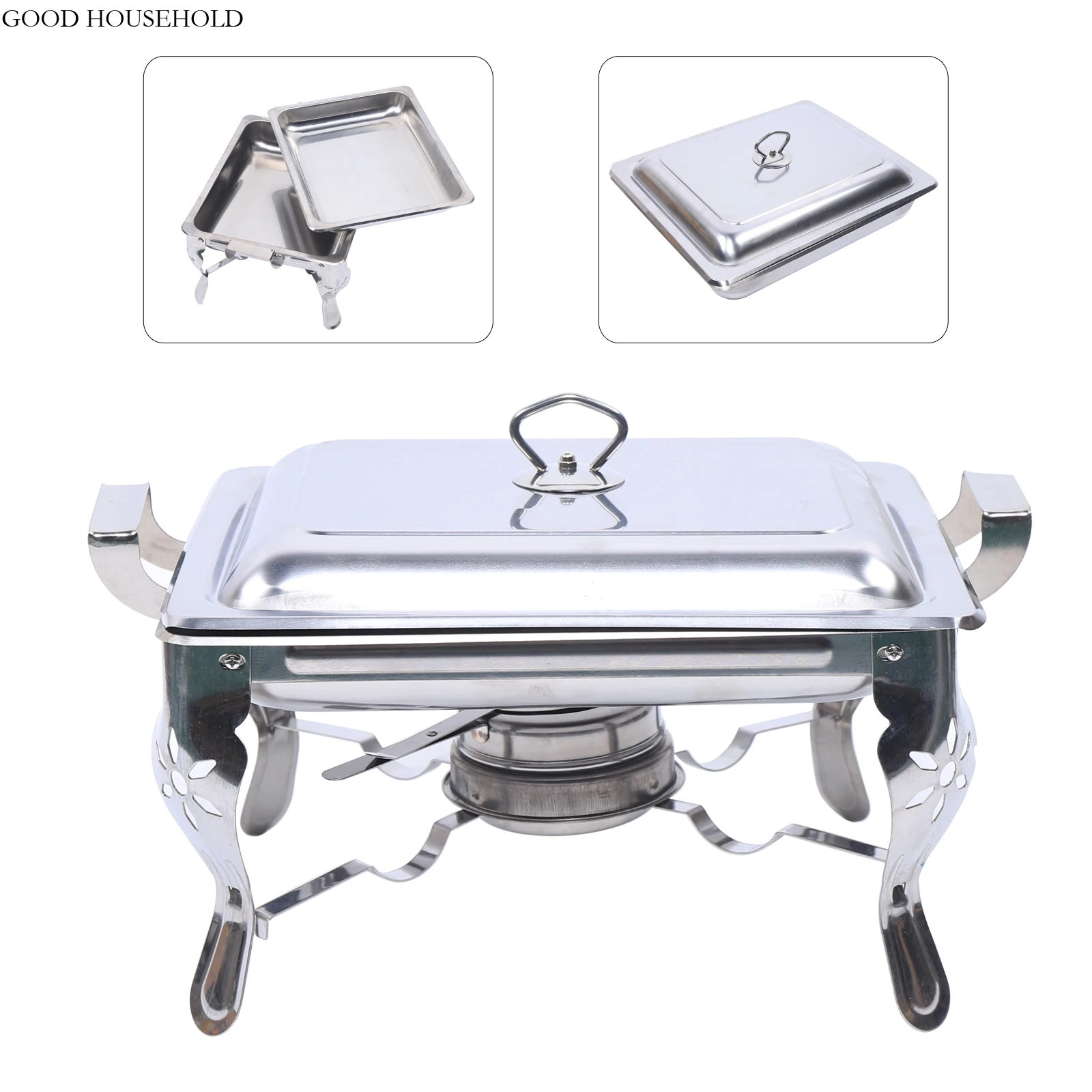 6L Rainweel Edelstahl Lebensmittel wärmer, Chafing Dish Wärme behälter Lebensmittel isolierung für Hotel Catering Buffet Party