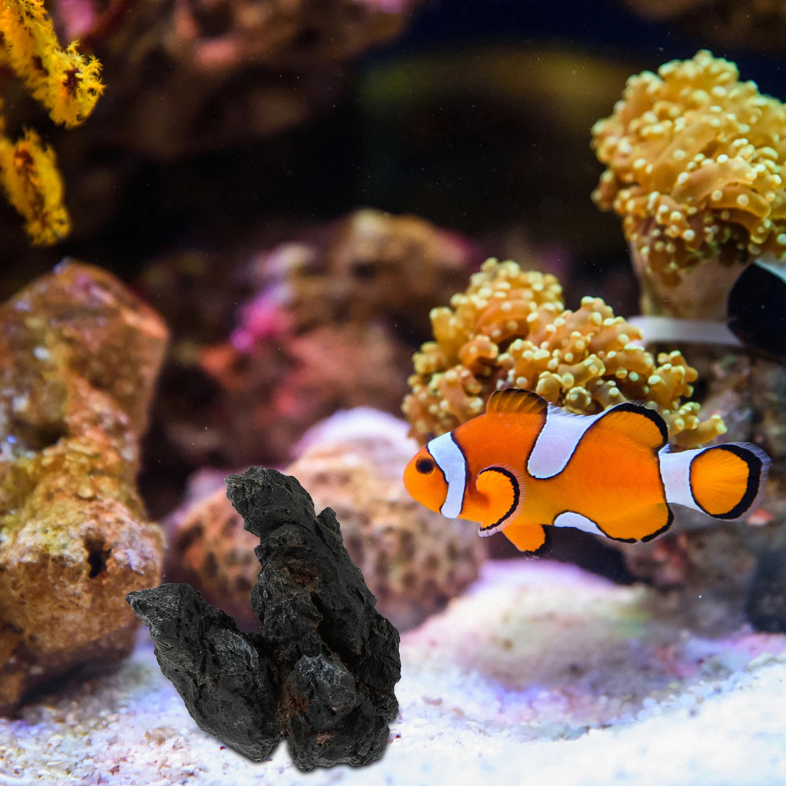 

Aquarium Stone Ornaments Fish Tank Decorations Unique Resin Material Realistic Artificial Stones Eco Friendly Safe Pollution