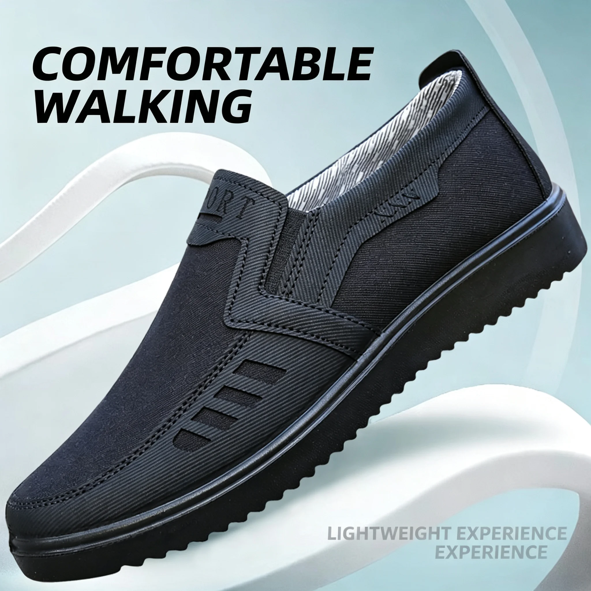 Men Slip On Canvas Casual Shoes 2026 Autumn Trend Breathable Lightweight Non-slip Flat Loafers Comfort Walking Daily Wear Shoes