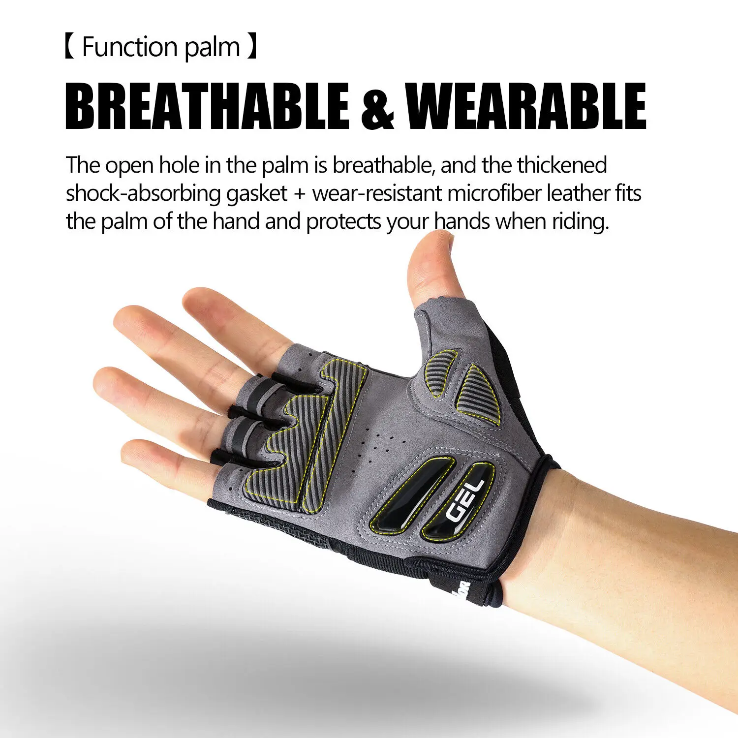 قفازات ركوب الدراجات المضادة للانزلاق نصف اصبع جل الوسادة امتصاص الصدمات الطريق قفازات ركوب الخيل الصيف نصف اصبع الرجال النساء قفازات ركوب الدراجات #5