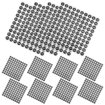 50 Yaprak Seri Numarası Yuvarlak Çıkartmalar Ofis Etiketleri Küçük Çok Kullanımlı Bakır Plaka Burcu Tanımlama