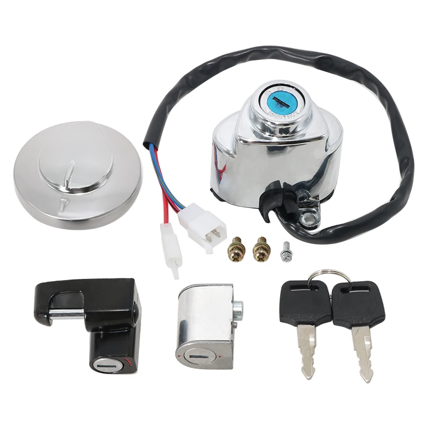 Ignition Switch Full Lock Set For Honda VT750C Shadow Aero VT750C2F Shadow Spirit 2007-2009 OEM 35010-MFE-670 / 35010-MFE-671