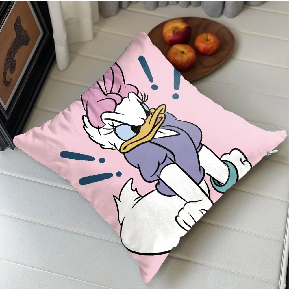 Kawaii D-ديزي بطة المخدة غطاء الوسادة 45x45 الوسائد الزينة عيد الميلاد الديكور 2026 هدية شخصية الشمال المنزل #5