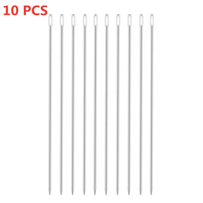 10 Pcs 6inch Big Size Large Long Steel Needle Big Holes Sewing Needle Home Hand Sewing Tools