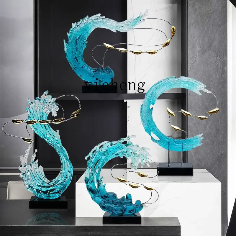 BJ-21   Modern Home Jewelry Transparent Sculpture Ornament Light Luxury Crystal Resin Sculpture Soft Accessories Ornament
