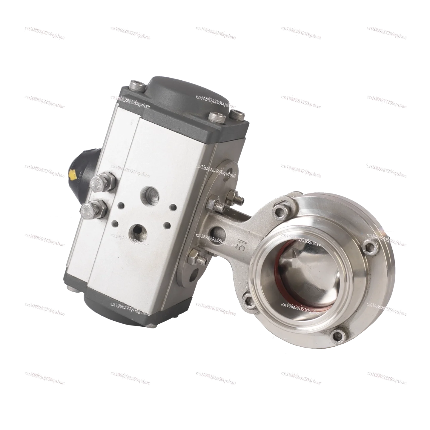 Pneumatic quick-release butterfly valve D981XF sanitary clamp type food and beverage discharge chuck