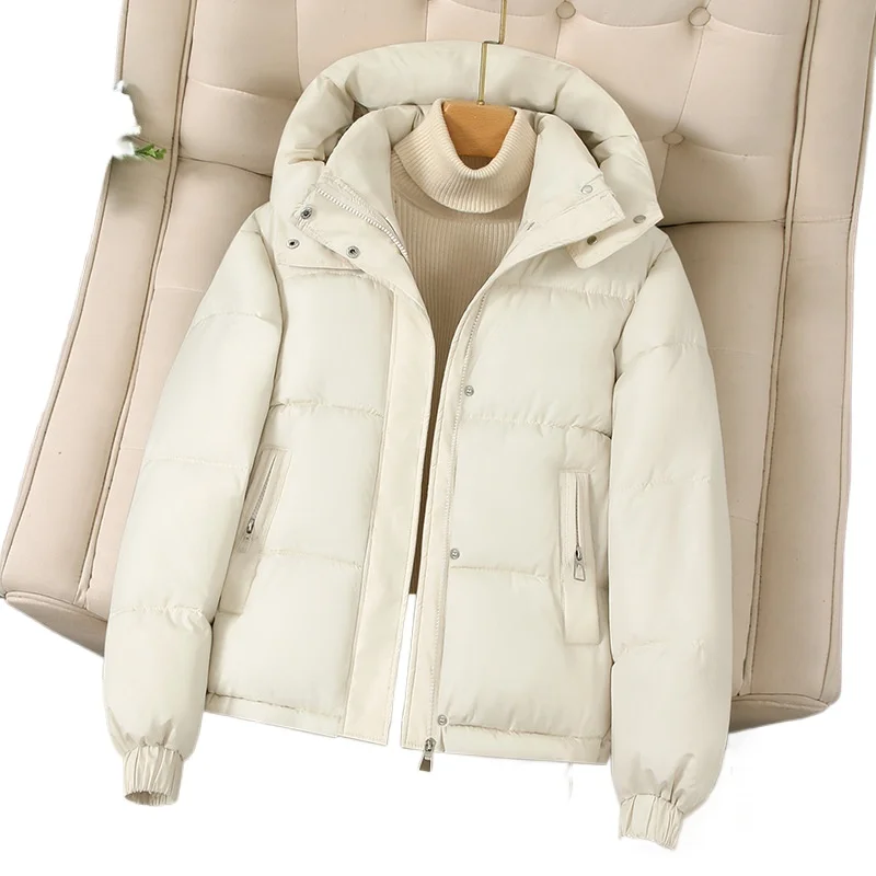 

2025 New Fashion Short Casual Down Cotton Jacket Women Parkas Hooded Korean Style Winter Cotton Clothing Female Coat Outerwear