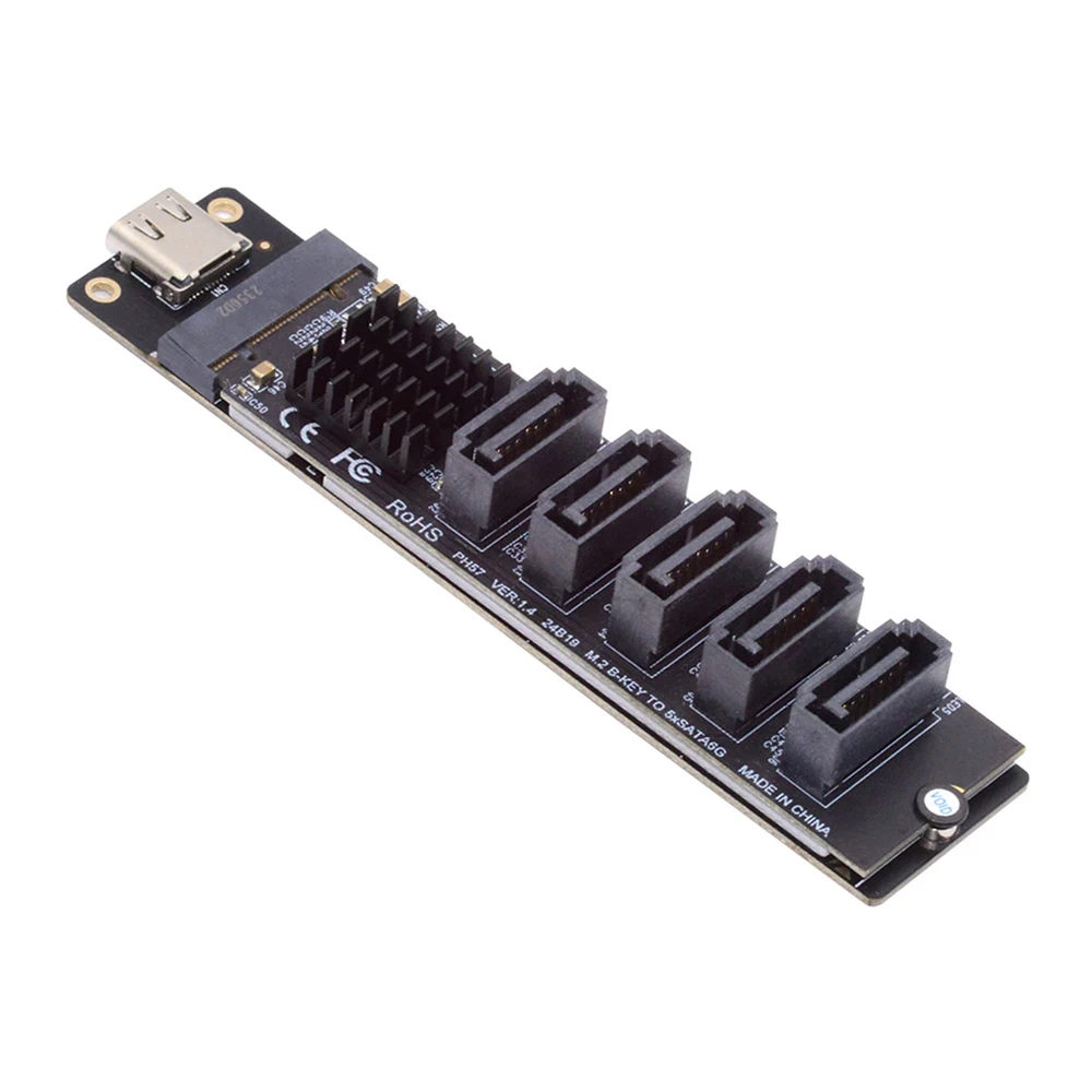 

Адаптер 10 Гбит/с USB-C Type-C на NGFF ключ B + M SATA 6 Гбит/с 5 портов адаптер конвертер PM порт множитель переключатель JMB575 JMS580