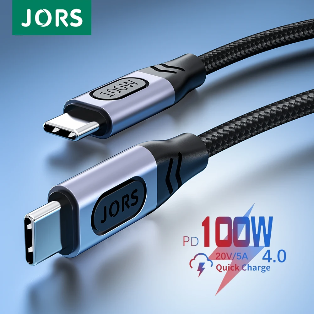 

JORS 100W USB C Cable To USB Type C Data PD Fast Charger USBC USB-C USB C To USB C for Samsung MacBook XIAOMI REDMI POCO OnePlus