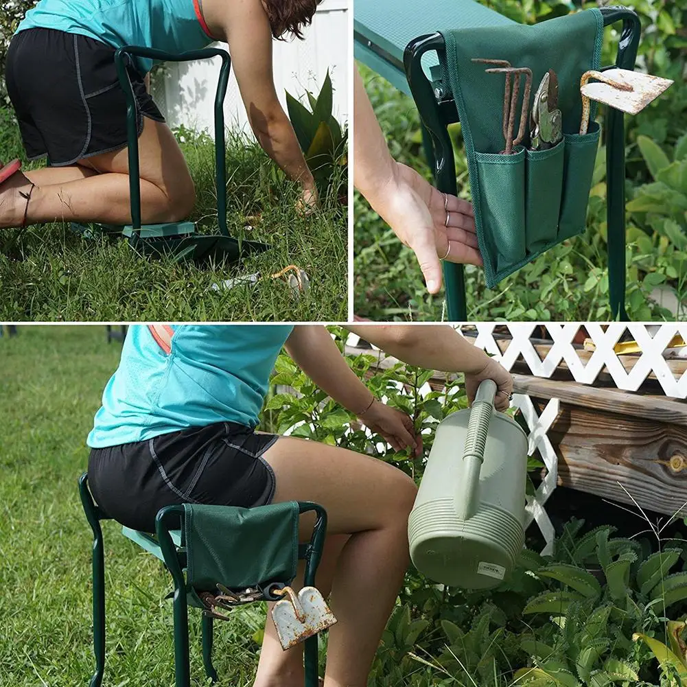 Tool Pouch Garden Foldable Kneeler Stool Tool Bag Outdoor Work Portable Storage Pouch for Forks Shovels Scissors Not Chair